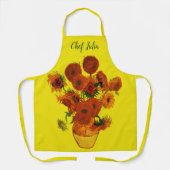 Tablier Vase Still Life avec 15 tournesols Vincent van Gog (Recto)