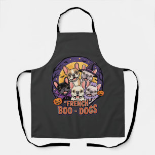 Tablier Vecteur de chiens Boo d'Halloween de Bouledogue fr