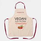 Tablier Vegan de la tête Tomates Nom Beige (Recto)