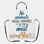 Tablier Vegan Pas d'animaux ont été blessés mignon animal (Recto)
