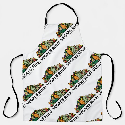 Tablier Vegans Rule ! Pile De Légumes (Recto)