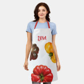 Tablier Veggie personnalisée. (Porté)