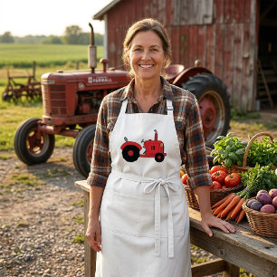 Tablier Véhicule tracteur de ferme rouge