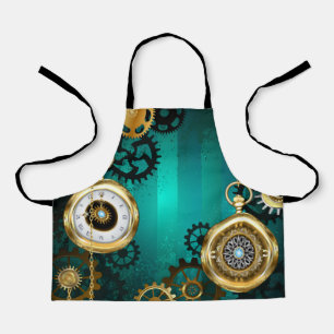 Tablier Veille bijoux Steampunk sur un Arrière - plan vert