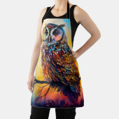 Tablier Veille forestière, habitants de la forêt, hibou (Insitu)