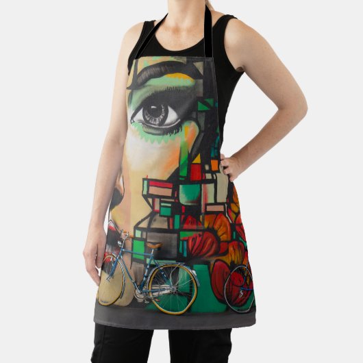 Tablier Vélos sur le mur de Graffiti (Insitu)