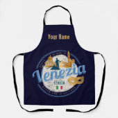 Tablier Venise avec gondolier Italie carnaval vintage (Recto)