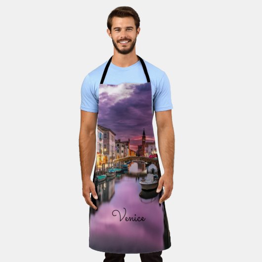 Tablier Venise, cliché coloré, (Porté)