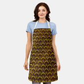 Tablier Ventilateur d'or Art Déco Motif (Porté)