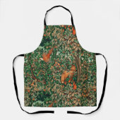 Tablier VERDURE, ANIMAUX FORESTIERS Pheasant, Fox, Feuille (Recto)