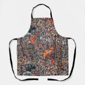 Tablier VERDURE, ANIMAUX FORESTIERS Pheasant, Renard rouge (Recto)