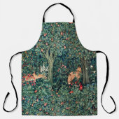 Tablier VERDURE, Hares d'ANIMAUX FORESTIERS, Renard, Feuil (Recto)