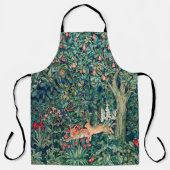 Tablier VERDURE,Hares des ANIMAUX FORESTIERS,Flore verte (Recto)