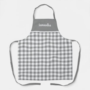 Tablier Vérification Personnalisée Du Plaid De Buffle Gris