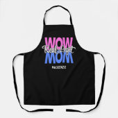 Tablier Véritable Legit Wow Maman Imprimer (rose, bleu et  (Recto)