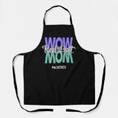 Tablier Véritable Legit Wow Maman Imprimer (violet, Turquo (Recto)