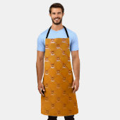 Tablier Véritable rembourrage en cuir marron. (Porté)