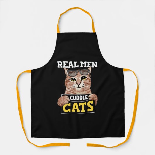 Tablier Véritables chats de câlin pour hommes (Recto)