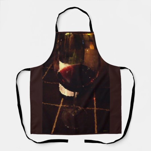 Tablier Verre de vin rouge Photographie Art (Recto)