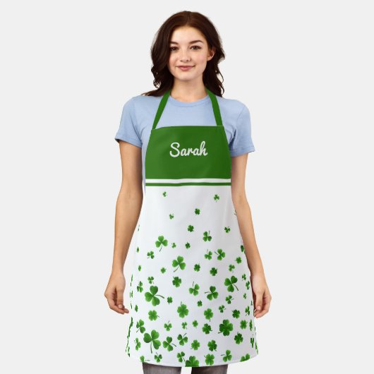 Tablier vert (Porté)