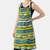 Tablier Vert bleu traditionnel Motif tribal (Insitu)