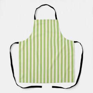 Tablier Vert clair rayé à petits carreaux vintage Fermette