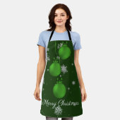 Tablier vert de Noël (Porté)