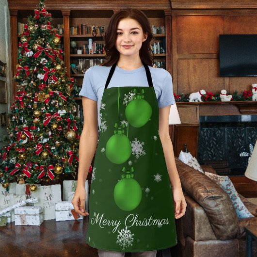 Tablier vert de Noël