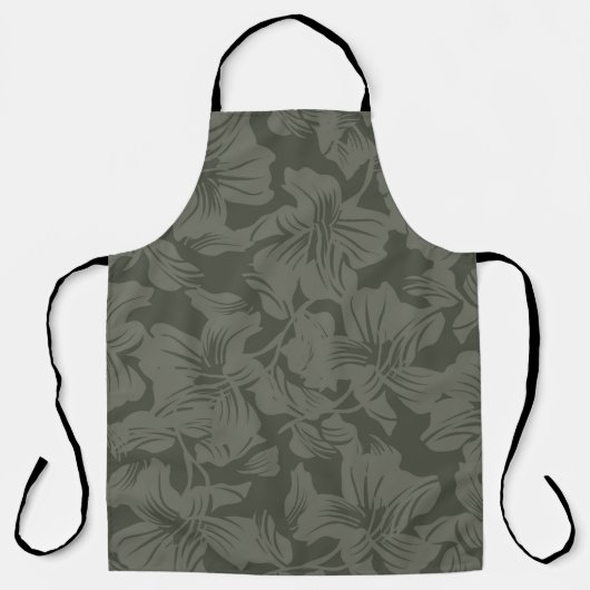 Tablier Vert Floral sans couture motif fond abstrait, (Recto)