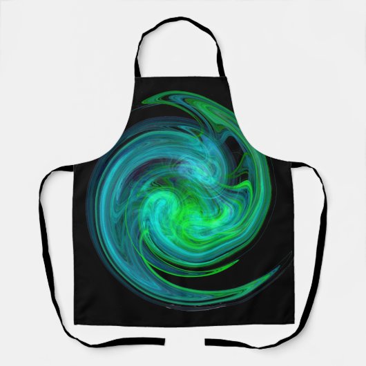 Tablier VERT JAUNE CLAIR VORTEX Noir (Recto)