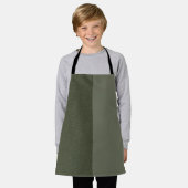 Tablier vert mousse à deux tons - Personnalisable (Porté)