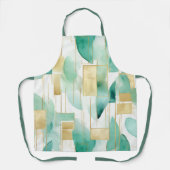 Tablier Vert Or blanc Abstrait (Recto)