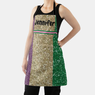 Tablier Vert or violet glam Faux Parties scintillant Ado f