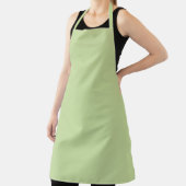 Tablier Vert pomme pastel uni (Insitu)
