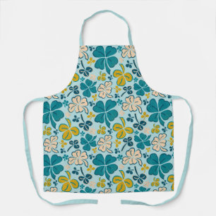 Tablier Verte Lucky Shamrock Clover Saint Patrick`s Day