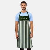 Tablier Vertes et blancs triés (Porté)