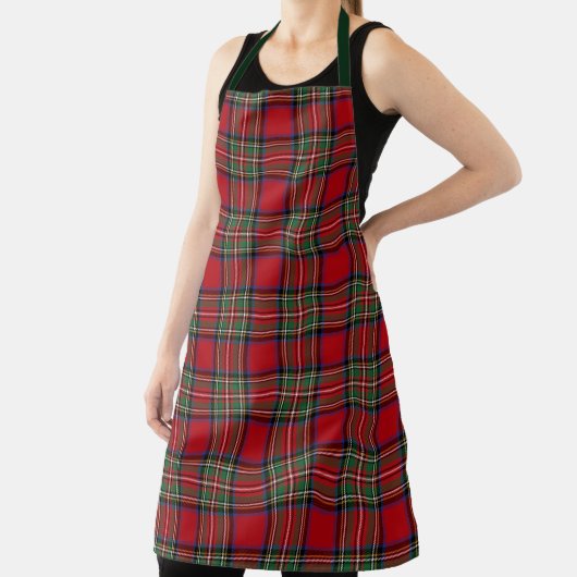 Tablier Vertes et rouges plaid Rustic Stewart Tartan (Insitu)