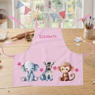 Tablier Vêtements enfant ajouter nom animaux mignons étoil