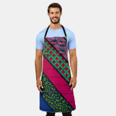 Tablier Vêtements rouges et verts (Porté)