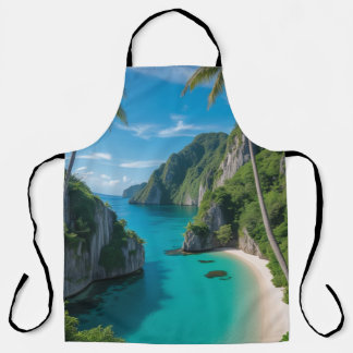 Tablier "Vibes d'île dans la cuisine"