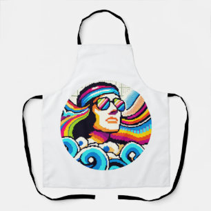 Tablier Vibes rétro - les années 70 Pixel Art Super pour H