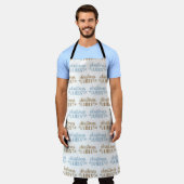 TABLIER VIBLES DE NOËL BLEU ET BROWN HIVER (Porté)