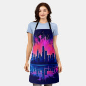 Tablier Vibrant art de splash Cityscape (Porté)
