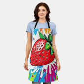 Tablier Vibrant Artwork de fraises (Porté)