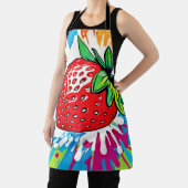 Tablier Vibrant Artwork de fraises (Insitu)