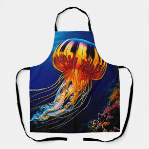 Tablier Vibrant méduse Art sous-marin
