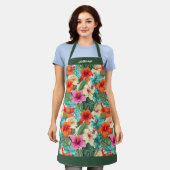 Tablier Vibrant Personnalisable Tropical Floral (Porté)