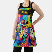 Tablier Vibrant Pop Art Graffiti Abstract Personalized (Insitu)