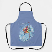 Tablier Vibration bleue Abstraite (Recto)