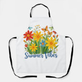Tablier Vibrations d'été Floral avec Papillons (Recto)